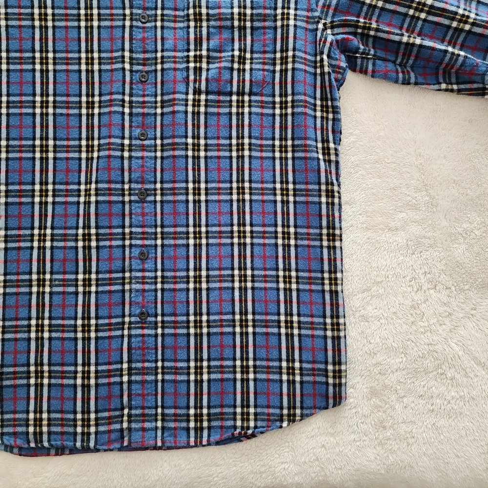 L.L.Bean Scotch Plaid Flannel L/S Shirt, Traditional Fit, Men's Large-Tall - GUC - Picture 3 of 7